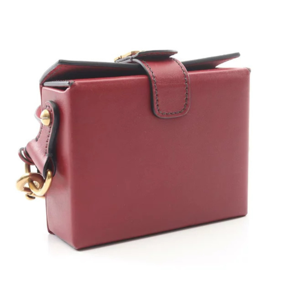 Dior Christian  Red Bag Leather Shoulder Addict Red